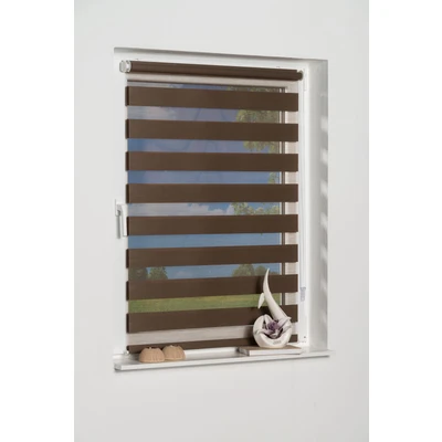 Abbildung von K home Klemmfix Doppelrollo Madrid ohne Bohren Mokka 50 x 150 cm (B L)
