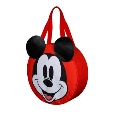Abbildung von Disney Micky Maus Face Jumbo Strandtasche, Schwarz, 53 x 50 cm, Kapazität 42 L