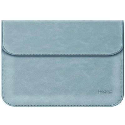 Abbildung von TECOOL 13 13.5 Zoll Laptophülle Leder Wasserdicht Schutzhülle Tasche für 2023 2021 MacBook Pro 14 M3 M2 M1,2022 Air 13.6 M2, 2012 2020 2022 Air/Pro M1 M2,Surface Laptop Blau