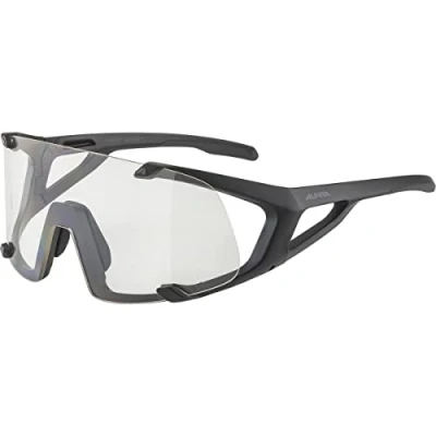 Abbildung von ALPINA HAWKEYE Wasserabweisende und Beschlagfreie Sport &amp; Fahrradbrille Mit 100% UV Schutz Für Erwachsene, black matt, One Size