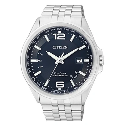Abbildung von CITIZEN Herren Analog Quarz Uhr mit Edelstahl Armband CB0010 88L, Blau