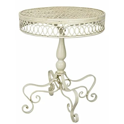 Abbildung von Gartentisch Shabby Chic Tisch im Antikstil Metalltisch Gartenmöbel AJA018 Palazzo Exklusiv