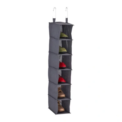 Abbildung von relaxdays Hängeregal Kleiderschrank schmal, Grau