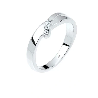 Abbildung von Elli DIAMONDS Ring Women Engagement Classic Trio with Diamond (0.04 ct.) in 925 Sterling Silver