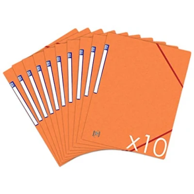 Abbildung von Oxford TopFile+ Sammelmappen, Karton, ohne Klappen, Format A4, Orange, 10 Stück
