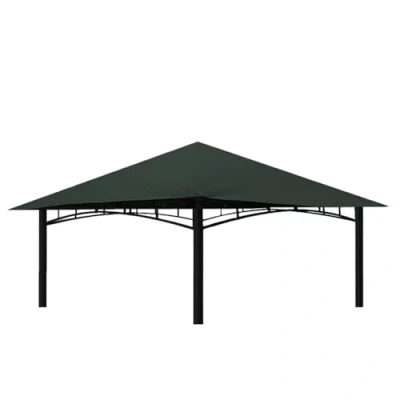 Abbildung von freigarten.de Ersatzdach für Pavillon 3x3 Meter Sand Antik Wasserdicht Material: Panama PCV Soft 370g/m² extra stark Modell 3 (Anthrazit)