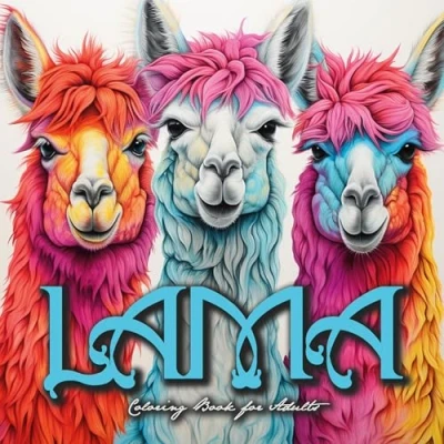 Abbildung von Lama Malbuch für Erwachsene: Lamas Erwachsene lustige Graustufen Zentangle Ausmalbuch : funny ... Book Alpaca Coloring