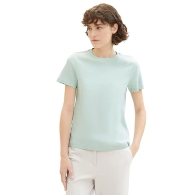 Abbildung von TOM Tailor MIT Rundhalsausschnitt Tshirt basic, Damen, Größe: Medium, Sea foam