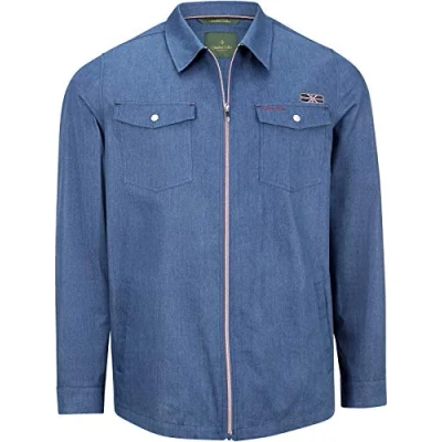 Abbildung von Charles Colby Outdoorhemd SIR REEVES Übergangsjacke in Jeans Optik