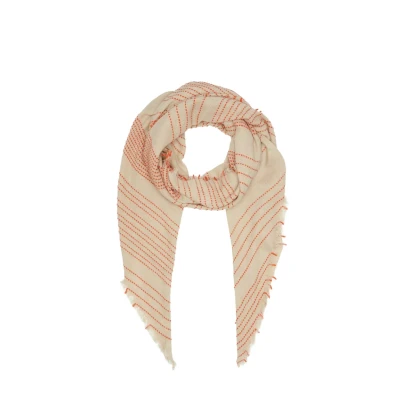 Abbildung von s.Oliver Gestreifter MIT Fransen Schal, Damen, Größe: One Size, Helles beige