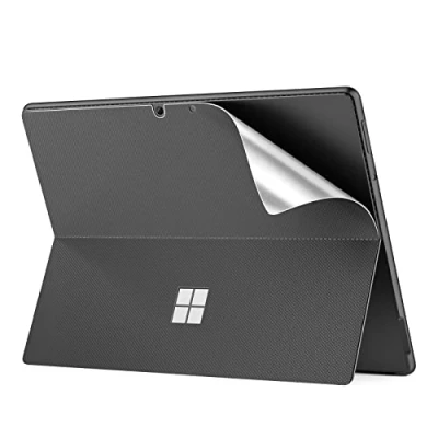 Abbildung von MoKo Tablet Rückenfolie für Microsoft Surface Pro 11 /Surface 10 9/Pro8, PU Leder Schutzfolie Kratzfeste Schutzabdeckung 11/10 13 Zoll, Dunkel Grau