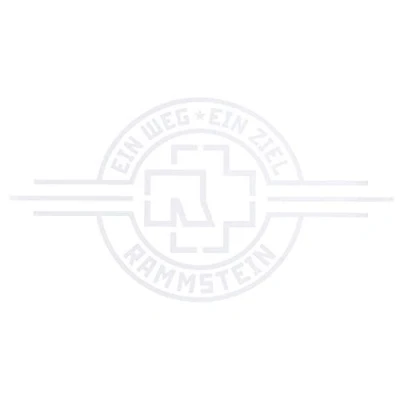 Abbildung von Rammstein Autoaufkleber EIN Weg, Ziel weiß, Offizielles Band Merchandise (aussenklebend) 69 x 38cm Heckscheibe
