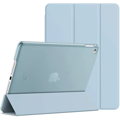 Abbildung von JETech Hülle für iPad Air 2, Schutzhülle mit Ständer Funktion und Auto Schlaf/Wachen (Hellblau)