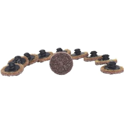 Abbildung von KS Tools Ersatz Schleifpads für Schleifgerät 515.5072 I Schleifpad 10er Pack Ø 26,7mm 80er Körnung Schleifvlies zum Glätten von Holz, Metall, Lack &amp; Naturstein