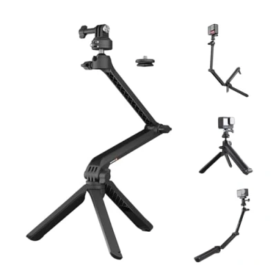 Abbildung von PGYTECH CapLock MantisPod Z, Video Vloggingd für DJI OSMO Action 5 Pro/4/3/Pocket 3/2, Gopro Hero 13/12/11/10/9, Insta360 Ace Pro 2/X4/X3/ONE RS/R Kameras mit 1/4&quot; 20 Gewinde Adapter