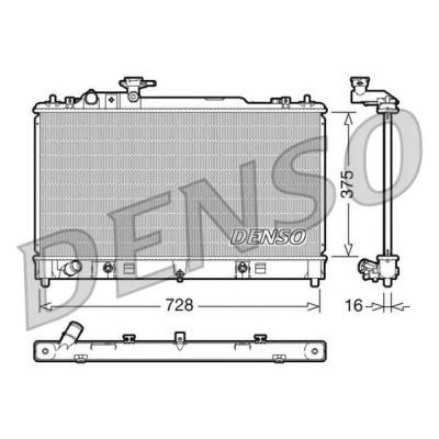 Abbildung von DENSO DRM44021 Kühler, Motorkühlung Aluminium 375 728 16 MAZDA: 6 Sport Kombi, Limousine