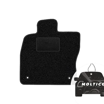 Abbildung von moto MOLTICO Fahrer Fußmatte Auto Velours Fahrerseite Autoteppiche Schwarz Fahrermatte 1 teilig passend für Skoda Octavia III, IV ab 2013