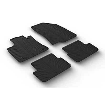 Abbildung von Gledring 0841 Fußmattensatz Gummi vorne und hinten 4 schwarz 750mm 550mm DACIA: Sandero III
