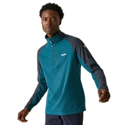 Abbildung von Regatta Herren Mens Elson II Half Zip Grid Fleece Jacket mit halbem Reißverschluss, Moroccan Blue/Navy,