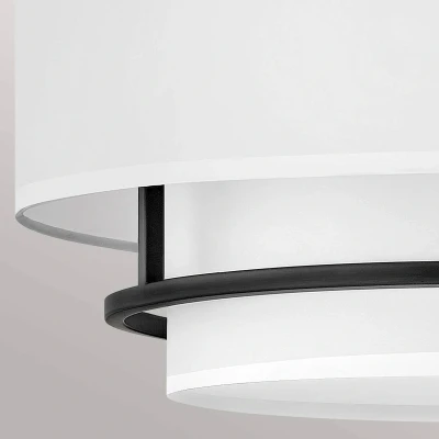 Abbildung von Hinkley HK GRAHAM L BK Deckenleuchte E14 4x40W Stahl schwarz, Polycotton H:35.9cm B:58.4cm dimmbar