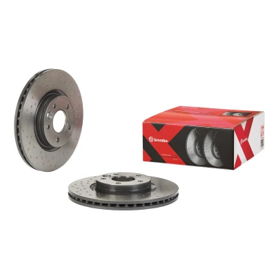 Abbildung von BREMBO 09.C138.1X Bremsscheibe 300 25 5 gelocht/innenbel. beschichtet mit Schrauben VOLVO: V50, V40 Schrägheck, C30