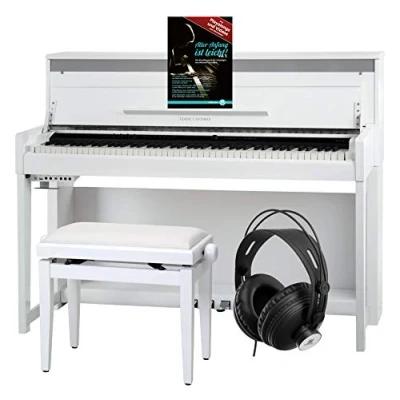 Abbildung von Classic Cantabile Digitalpiano UP 1 E Piano Set 88 gewichtete Tasten mit Graded Hammer Tastatur (Spar Set, inkl. Klavierbank, Kopfhörer &amp; Schule), 40 Sounds und 256 fache Polyphonie
