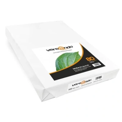 Abbildung von versando 2.500 Blatt Papier DIN A3 HighWhite 80 Druckerpapier Universalpapier Kopierpapier hochweiß (297 x 420 mm) 1 Karton