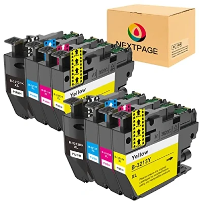 Abbildung von Nextpage LC3213XL Kompatibel für Brother LC3213 LC 3213 LC3211 Druckerpatronen DCP J572DW J772DW J774DW MFC J497DW J491DW J890DW J895DW (2 Schwarz, 2 Cyan, Magenta, Gelb)