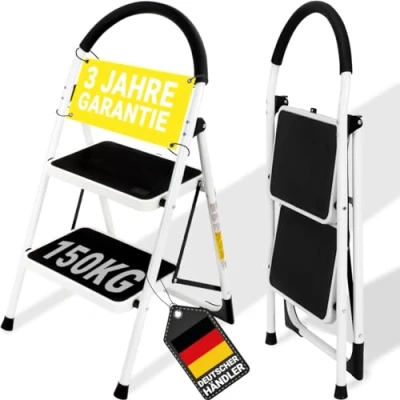 Abbildung von 𝐂𝐑𝐀𝐅𝐓𝐅𝐔𝐋𝐋 Trittleiter CF 130A 𝟑 𝐉𝐀𝐇𝐑𝐄 𝐆𝐀𝐑𝐀𝐍𝐓𝐈𝐄 2 5 Stufen Leiter Klapptritt Treppenleiter Klappleiter Haushaltsleiter Stehleiter Mehrzweckleiter (2 Stufen)