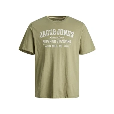 Abbildung von JACK &amp; JONES Herren Rundhals T Shirt JJEJEANS Regular Fit S M L XL XXL Cotton, Größe:S, Farbe:Oil Green 12232972