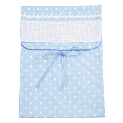 Abbildung von Filet Elegantes und Feines Lätzchen, komplett aus Baumwolle mit Aida Leinenstickerei, ideal für Babys Kleinkinder, 100% Made in Italy, Farbe weiß