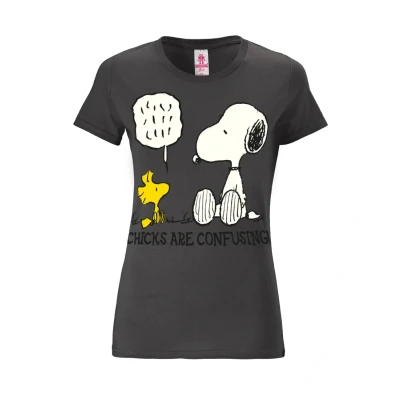 Abbildung von Logoshirt Snoopy Peanuts Tshirt print, Damen, Größe: Medium, Dunkelgrau