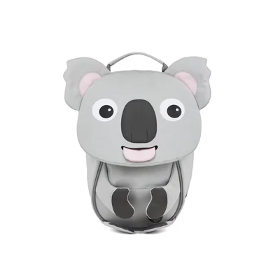 Abbildung von Affenzahn Kleiner Freund Kindergarten Rucksack für 1 3 Jährige Ergonomisch Reflektierend Ziehzunge mit Namensschild Koala Grau