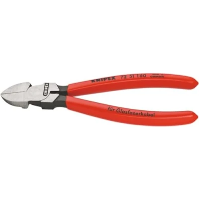 Abbildung von Knipex 72 51 160, Diagonale Zange, Chrom Vanadium Stahl, Kunststoff, Rot, 160 mm, 166 g