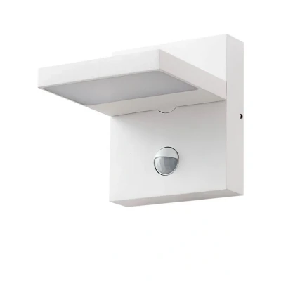 Abbildung von Lucande LED Außenwandlampe Silvan, weiß, Sensor, IP54, 16cm