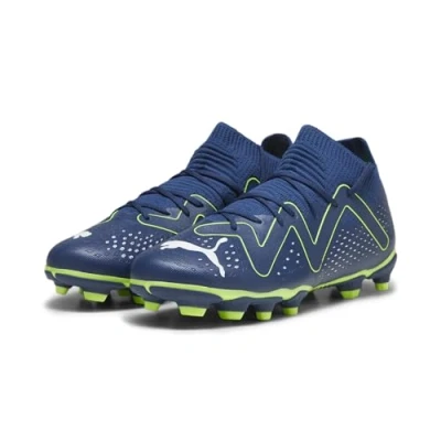 Abbildung von Puma Future Match FG/AG JR Unisex Fußballschuh Nocken für Kinder, Größe: 34, Persian blue/white/pro green Schuhe