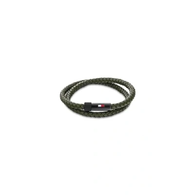 Abbildung von Tommy Hilfiger Jewelry Lederarmband für Herren Grün 2790611S