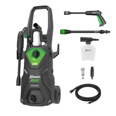 Abbildung von Ribimex PRNHP01 Hochdruckreiniger RX1, 1400 W, 110 bar, 420 l/h