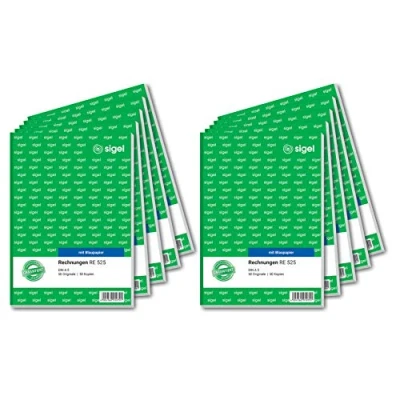 Abbildung von SIGEL RE525/10 Rechnungen A5, 2x50 Blatt, 10er Pack