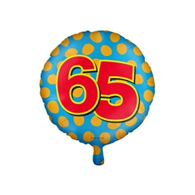 Abbildung von Heliumballon 65 Jahre Party 45 cm
