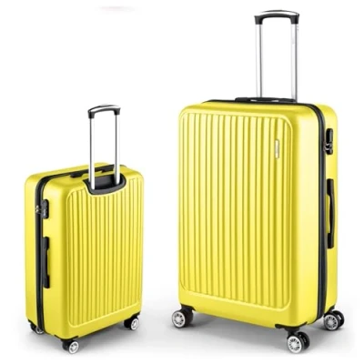 Abbildung von Easy Move ABS Hartschalenkoffer [ERGONOMISCH &amp; SICHER] Großer Trolley Koffer mit 360 Rädern, Zahlen Schloss reisekoffer groß, hartschalenkoffer, Luggage (Yellow, 65cm) *
