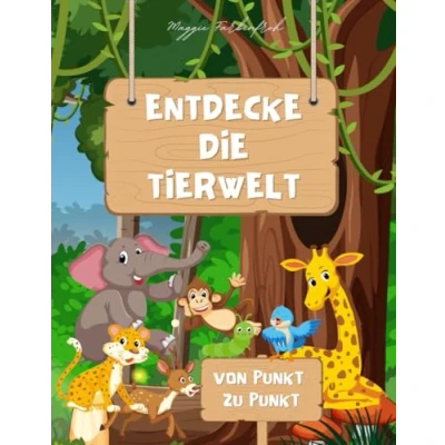 Abbildung von Entdecke die Tierwelt Von Punkt zu Punkt: Zahlen verbinden und Motive ausmalen
