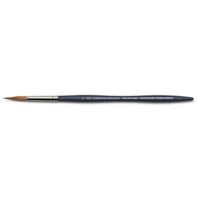 Abbildung von Winsor &amp; Newton 5011208 Professional Aquarellpinsel, Malpinsel für Aquarellfarben mit synthetischen Fasern, ergonomischer Griff, langlebig formstabil, kurze Stiel Rundpinsel Spitz Nr. 8