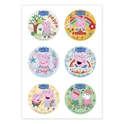 Abbildung von Dekora Peppa Wutz Kleine Cupcake Toppers aus Esspapier 6 Stück, 236033, 5.8cm