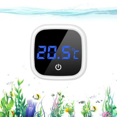 Abbildung von Aquarium Thermometer Digital Aquariumthermometer Terrarium Mini Innen Aquarienthermometer LED Anzeige Zubehör für Temperaturüberwachung