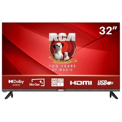 Abbildung von RCA E32 RH1Q1L TV 32 Zoll (81cm) Fernseher,HD,Ultra Clear,Triple Tuner(DVB T2/S2/C),Hotelmodus,2024