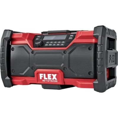 Abbildung von Flex Digitales Akku Baustellenradio 12/18 V RD 12/18/230 (DAB+, mit 2x10 Watt Bass Boost Lautsprechern, Kapazitätsanzeige) 532276