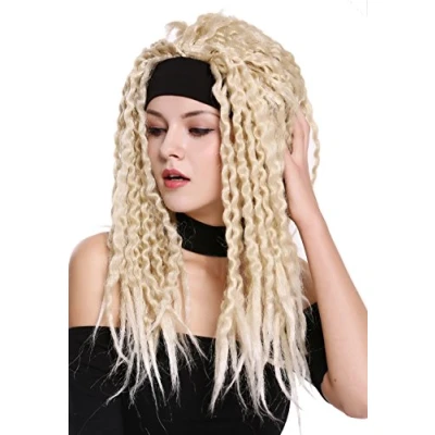 Abbildung von WIG ME UP 90837 ZA89/ZA88 Perücke Karneval Halloween Stirnband Dreads Dreadlocks Rasta Karibik Afro Blond Mix
