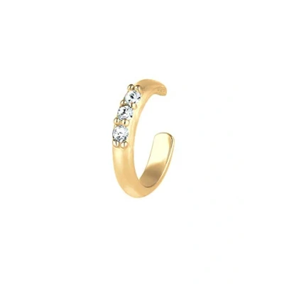 Abbildung von Elli Ohrringe Damen Single Earcuff mit Kristalle in 925 Sterling Silber vergoldet
