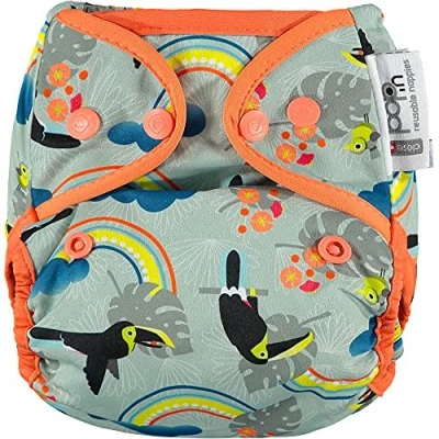 Abbildung von Close Caboo Nappy Wrap, Pop in AIO Toucan wiederverwendbare Windel mit Windeln 4.5 16 kg, 1 Stk.
